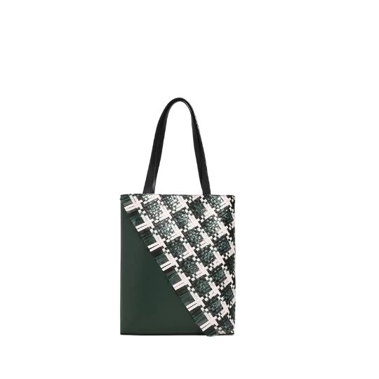 SAVE 50% on Woven Tote Bag - Dark Green