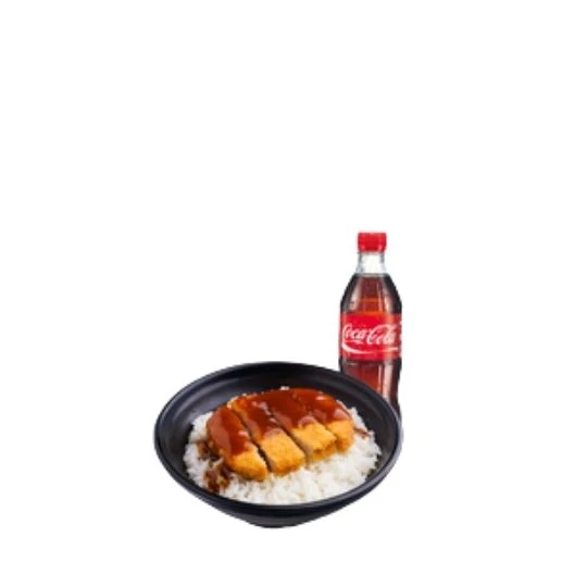 SAVE P30 on Chicken Menchi Katsu Donburi with Coke Mismo