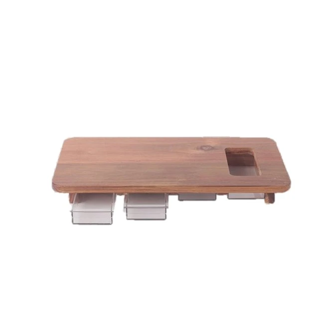 20% OFF ON ACACIA WOOD TRAY WITH 4 DRAWERS