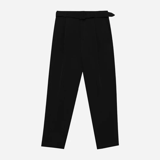 SM Woman Cigarette Pants with belt in Black