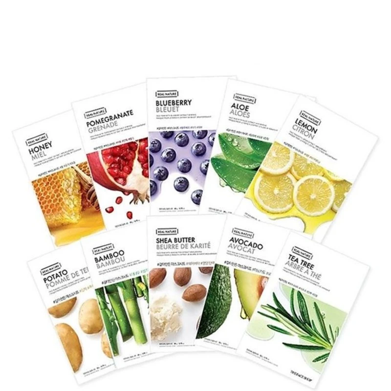 BUY 5 GET 5 THE FACESHOP REAL NATURE MASKS