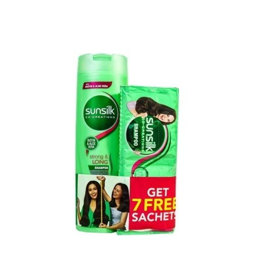 12% OFF on Sunsilk Shampoo Strong and Long Green | 198+15ml (7pcs)