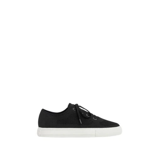20% OFF on Knitted Lace-Up Sneakers - Black