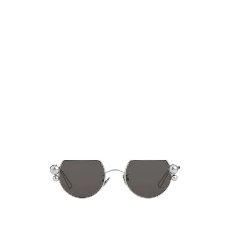 20% OFF on Swarovski® Crystal Pearl Embellished Cut-Off Round Sunglasses - Silver