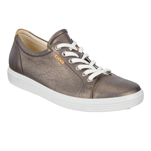 50% OFF ON ECCO WOMEN'S SOFT 7 LACED SNEAKERS (METALLIC GREY)