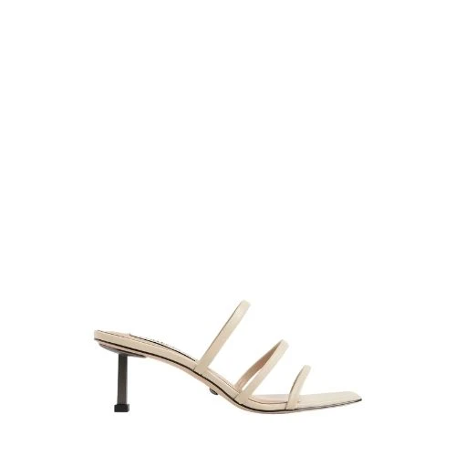 20% OFF on Strappy Heeled Mules - Chalk