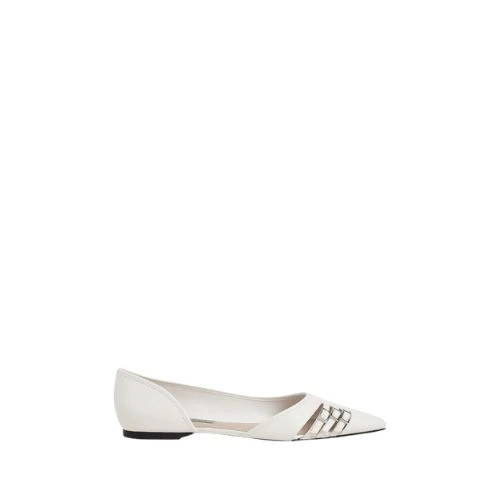 20% OFF on Half D'Orsay Cut-Out Ballerinas - White
