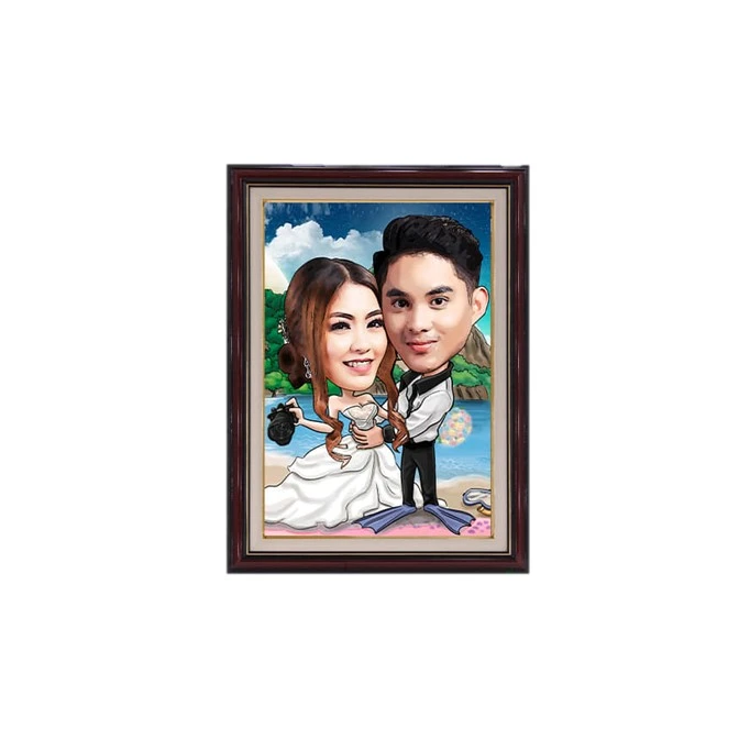 A3 CARICATURE WITH FRAME FOR ONLY P1,000