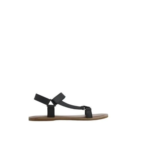 20% OFF on  Asymmetric Strap Sandals, Black